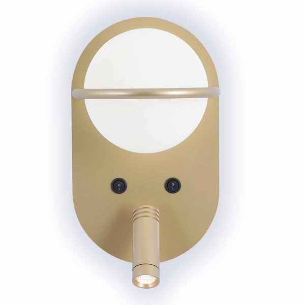 Applique LED décorative Astron dorée, applique ornementale dorée pour mur 2